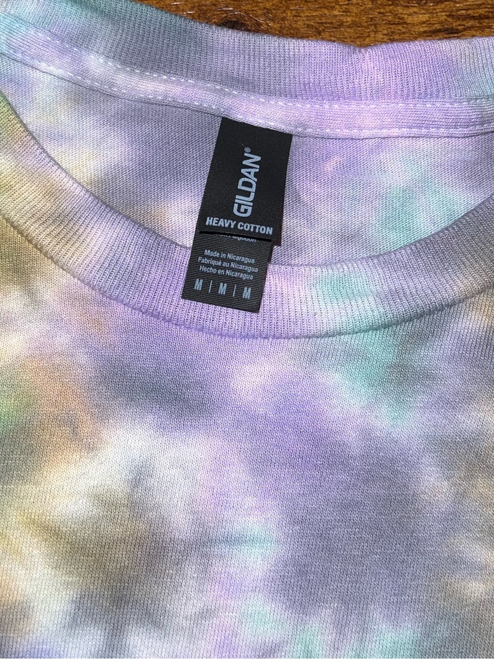 Halloween Tie Dye Handmade Colorful Short Sleeve Crewneck Cotton Shirt Size M - Picture 7 of 7